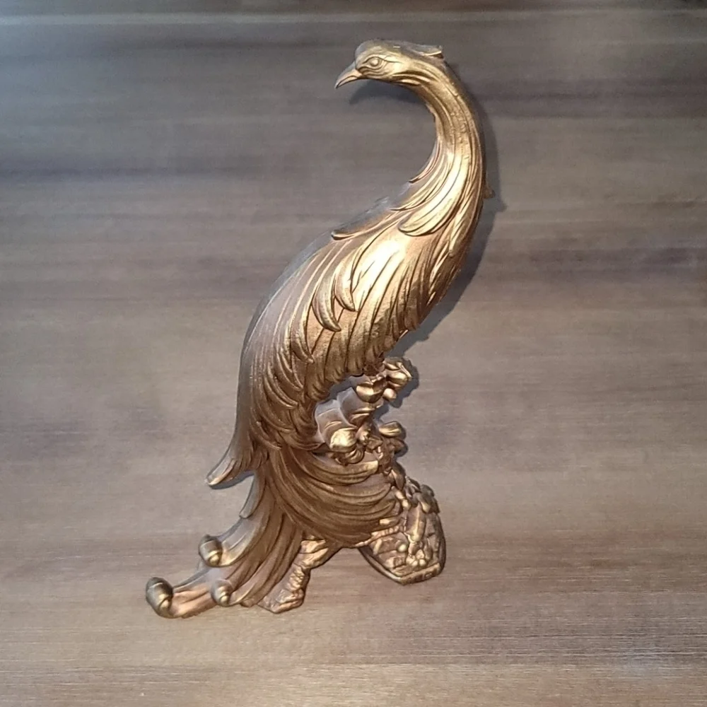 1960s Syroco Wood Phoenix Peacock Pheasant Birds - Picture 7 of 8